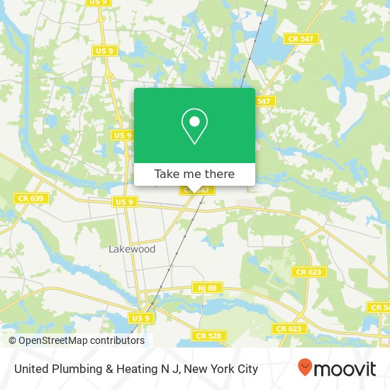 United Plumbing & Heating N J map