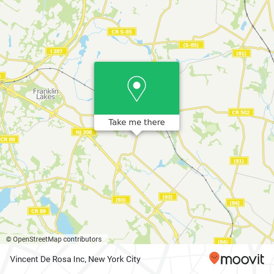 Vincent De Rosa Inc map