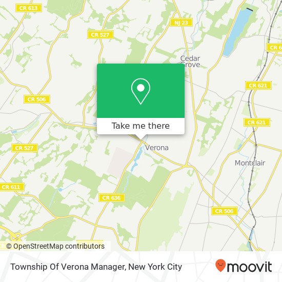 Township Of Verona Manager map