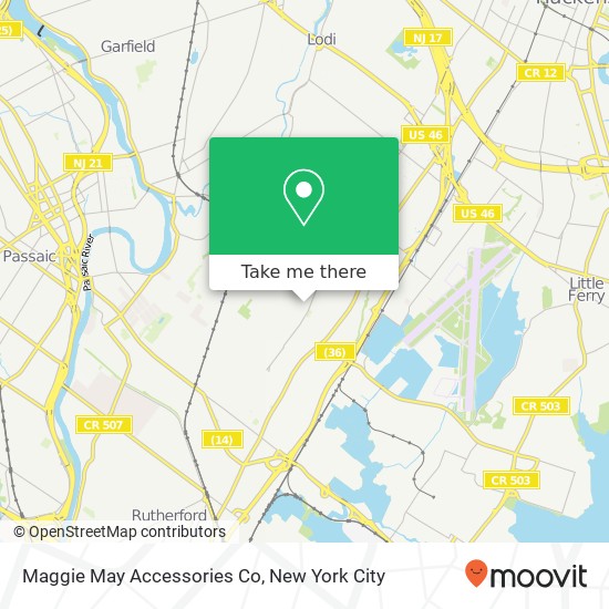 Mapa de Maggie May Accessories Co