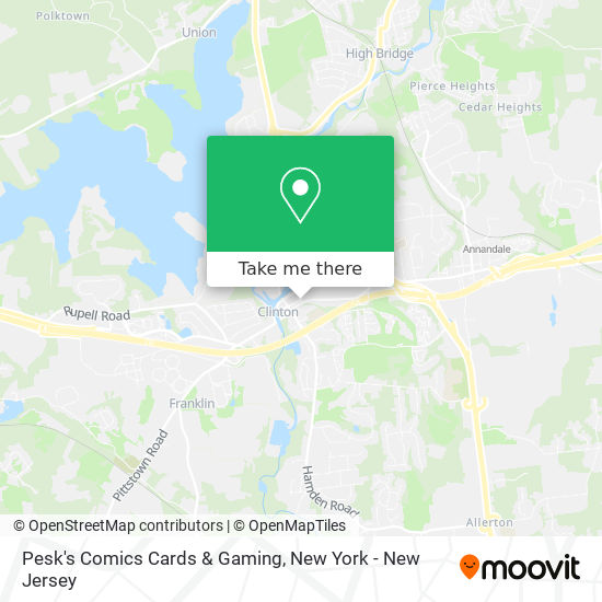 Pesk's Comics Cards & Gaming map