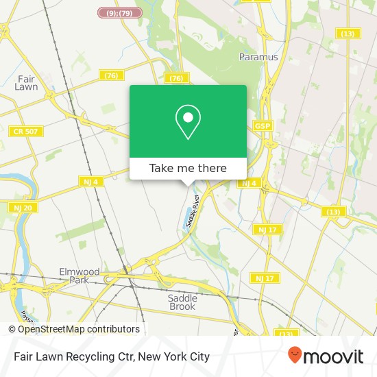 Mapa de Fair Lawn Recycling Ctr