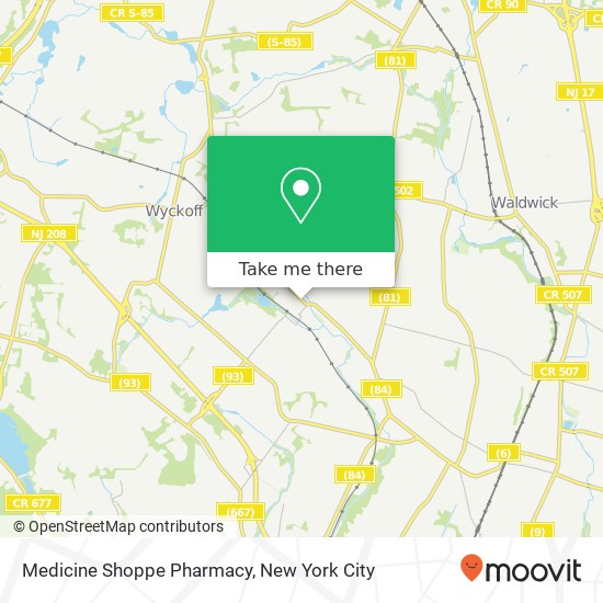 Mapa de Medicine Shoppe Pharmacy