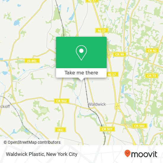 Mapa de Waldwick Plastic