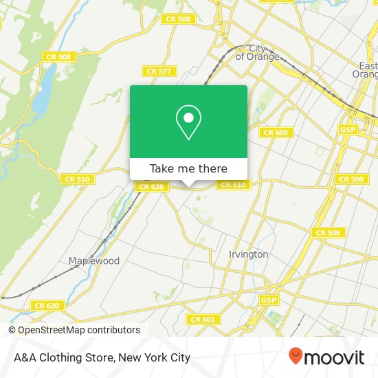 Mapa de A&A Clothing Store