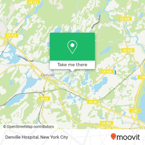 Denville Hospital map