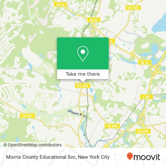 Mapa de Morris County Educational Svc