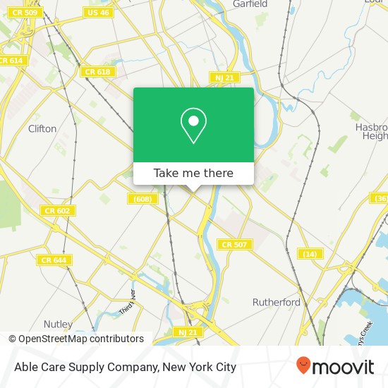 Able Care Supply Company map