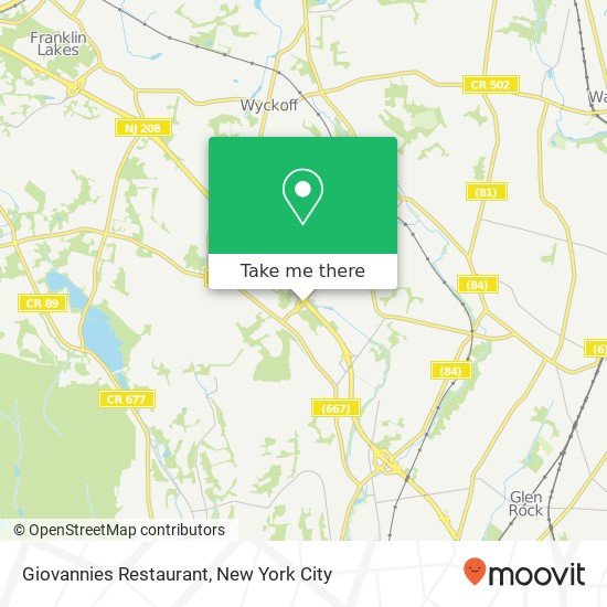 Giovannies Restaurant map