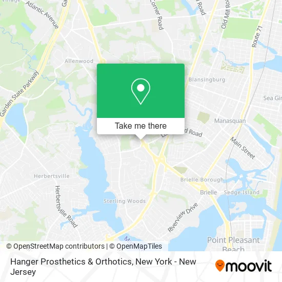 Hanger Prosthetics & Orthotics map