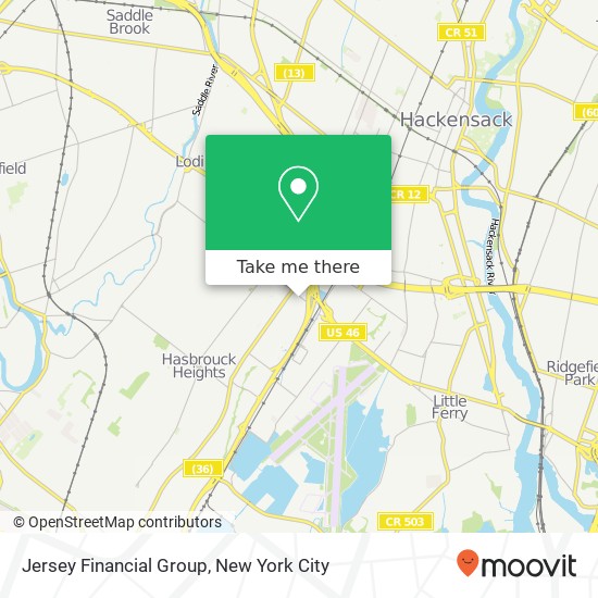 Jersey Financial Group map