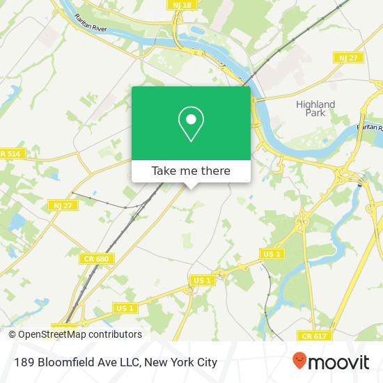 Mapa de 189 Bloomfield Ave LLC