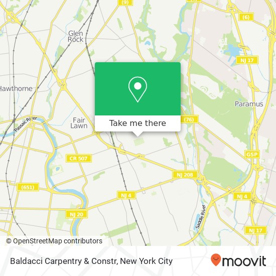 Baldacci Carpentry & Constr map