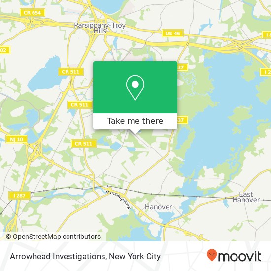 Arrowhead Investigations map