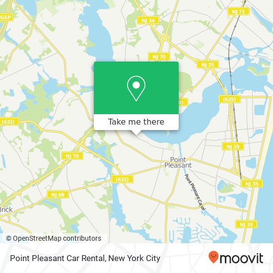 Mapa de Point Pleasant Car Rental