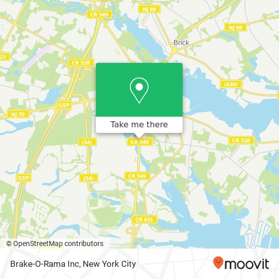 Mapa de Brake-O-Rama Inc