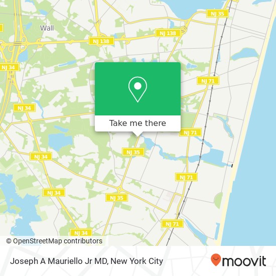 Joseph A Mauriello Jr MD map