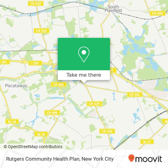 Mapa de Rutgers Community Health Plan