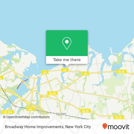 Broadway Home Improvements map