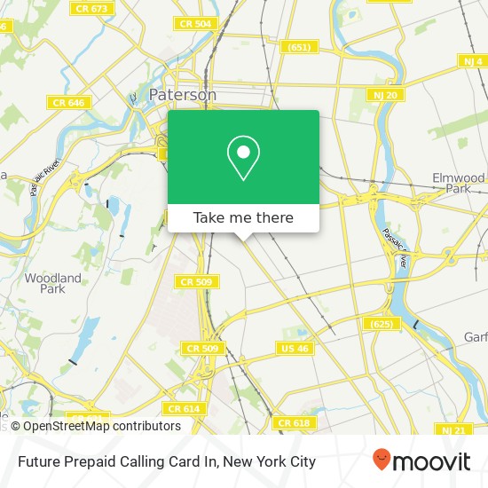 Future Prepaid Calling Card In map