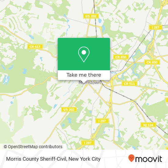 Mapa de Morris County Sheriff-Civil