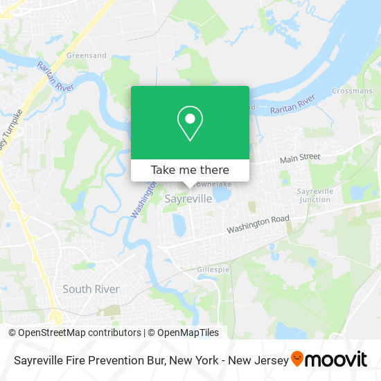 Sayreville Fire Prevention Bur map