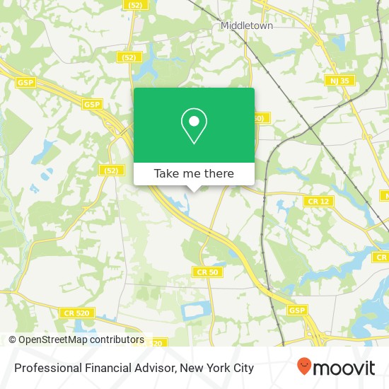 Professional Financial Advisor map