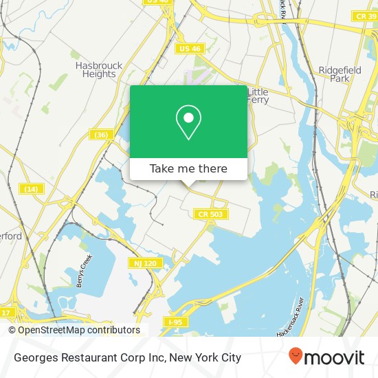 Mapa de Georges Restaurant Corp Inc