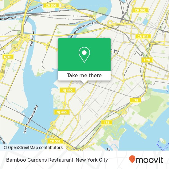 Mapa de Bamboo Gardens Restaurant