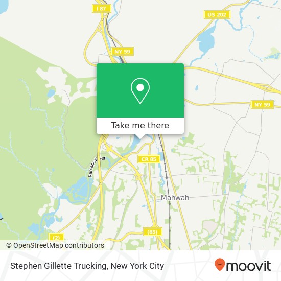 Stephen Gillette Trucking map