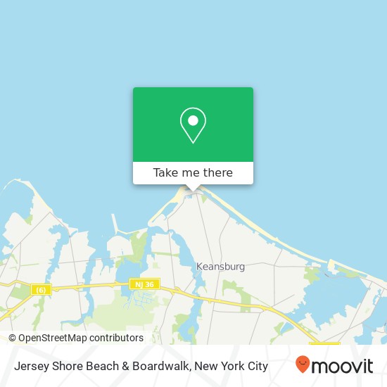 Mapa de Jersey Shore Beach & Boardwalk