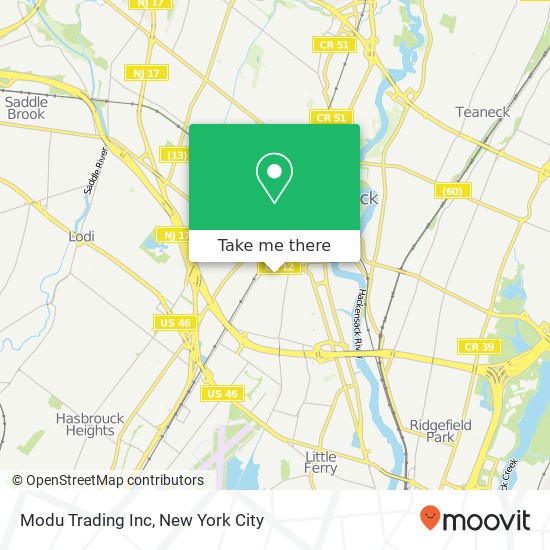 Modu Trading Inc map