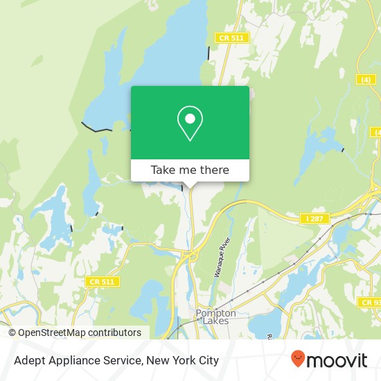 Mapa de Adept Appliance Service