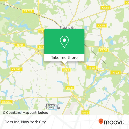 Dots Inc map