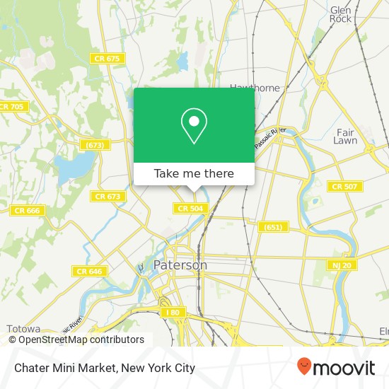 Mapa de Chater Mini Market