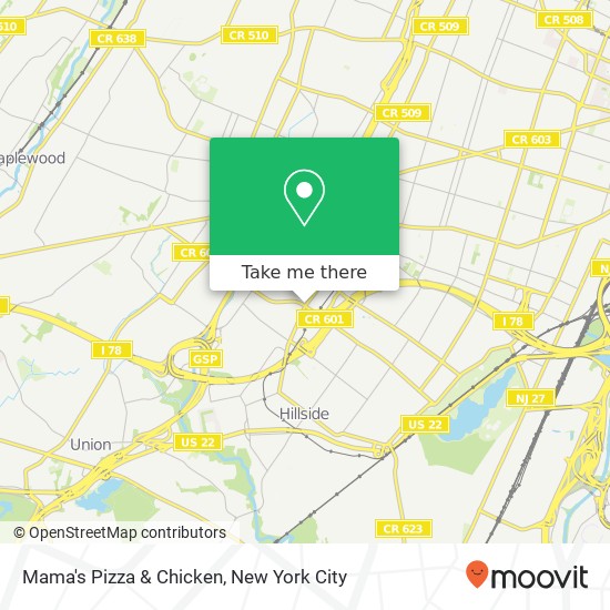 Mapa de Mama's Pizza & Chicken