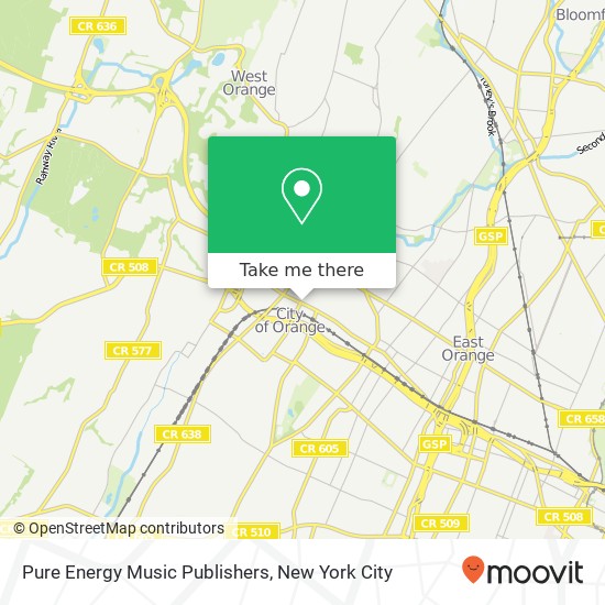 Mapa de Pure Energy Music Publishers