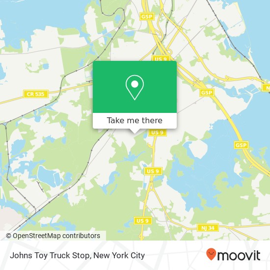 Johns Toy Truck Stop map