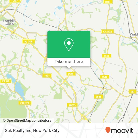 Sak Realty Inc map