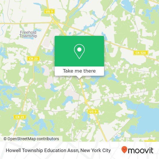 Howell Township Education Assn map