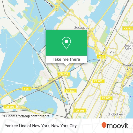 Yankee Line of New York map