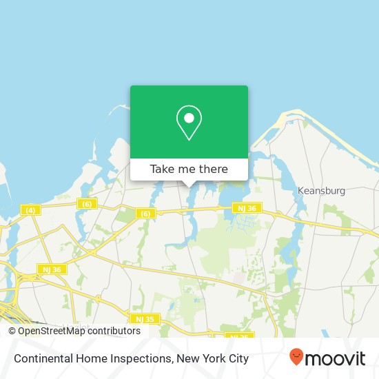 Continental Home Inspections map