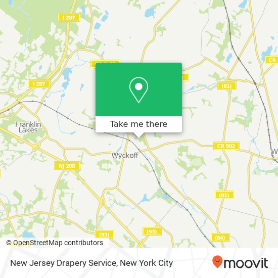 New Jersey Drapery Service map