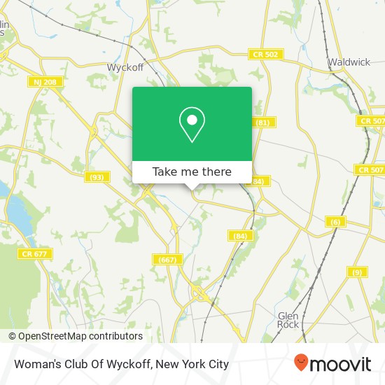 Woman's Club Of Wyckoff map