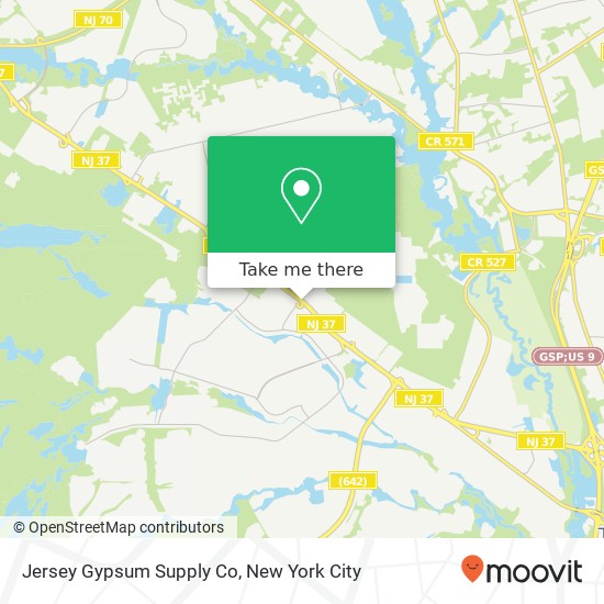 Jersey Gypsum Supply Co map