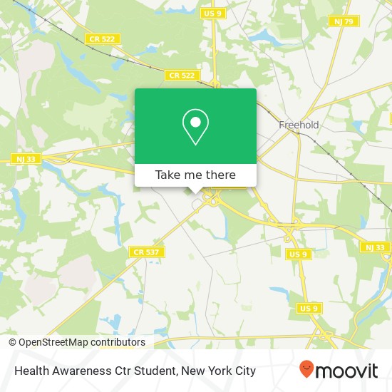 Health Awareness Ctr Student map