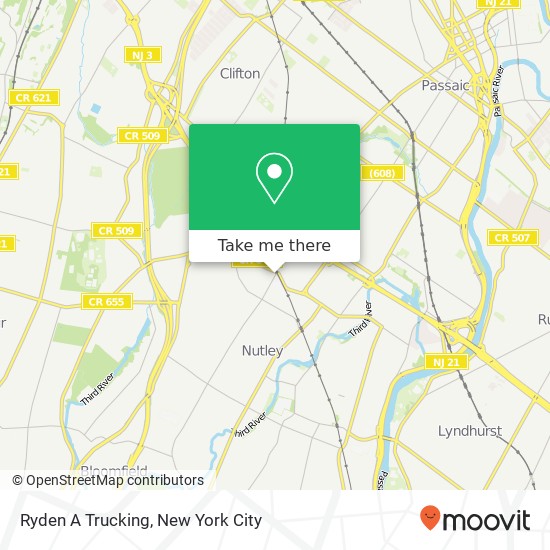 Ryden A Trucking map