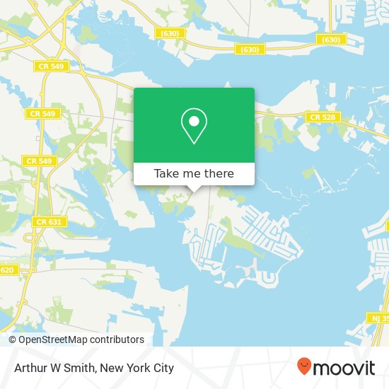 Arthur W Smith map