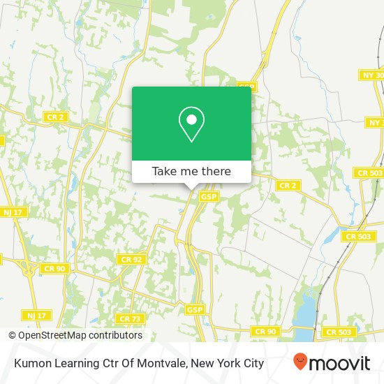 Mapa de Kumon Learning Ctr Of Montvale