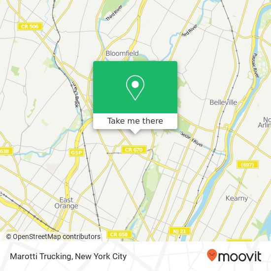 Marotti Trucking map